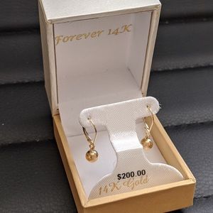 14K yellow gold pierced earrings